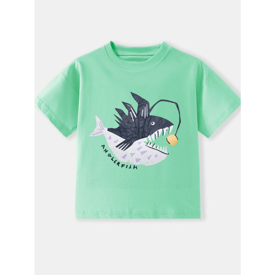 Children’s Anglerfish Graphic Short Sleeve T-Shirt Apparel and Accessories