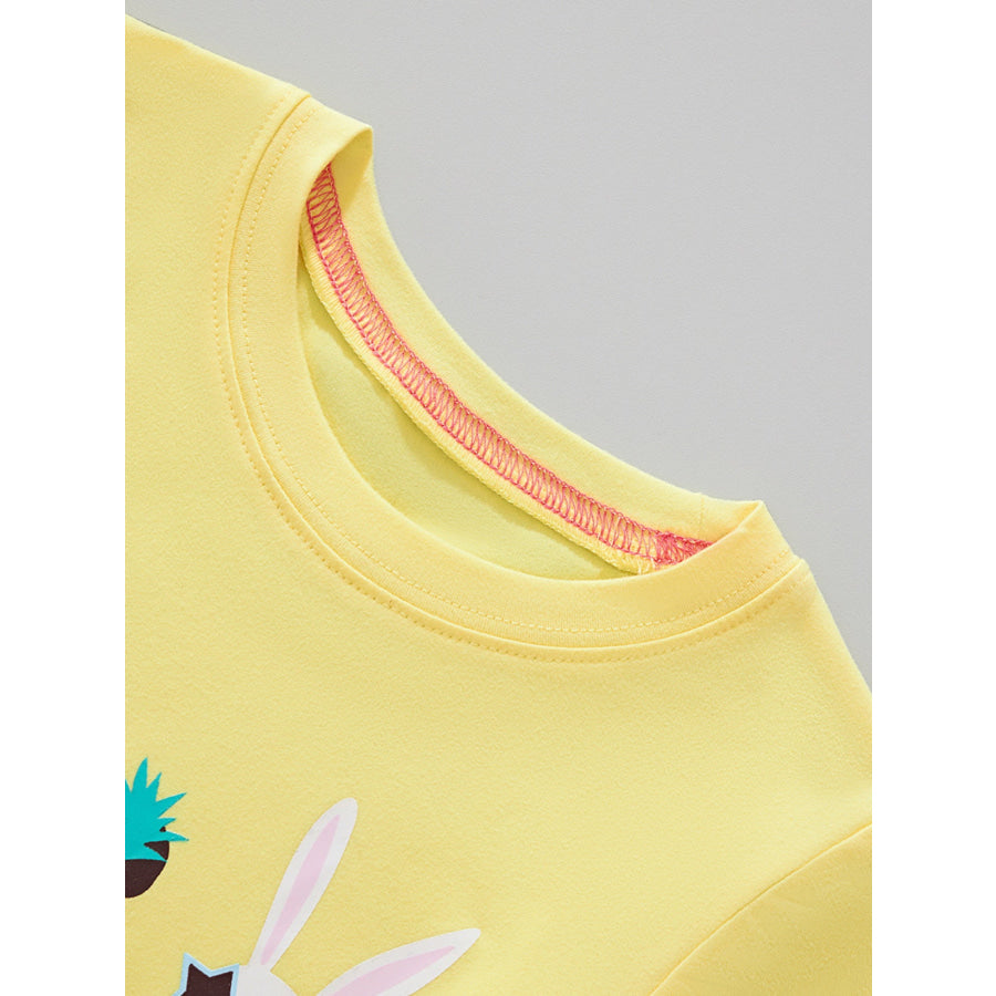 Children’s Animal Faces Graphic Short Sleeve T-Shirt Apparel and Accessories