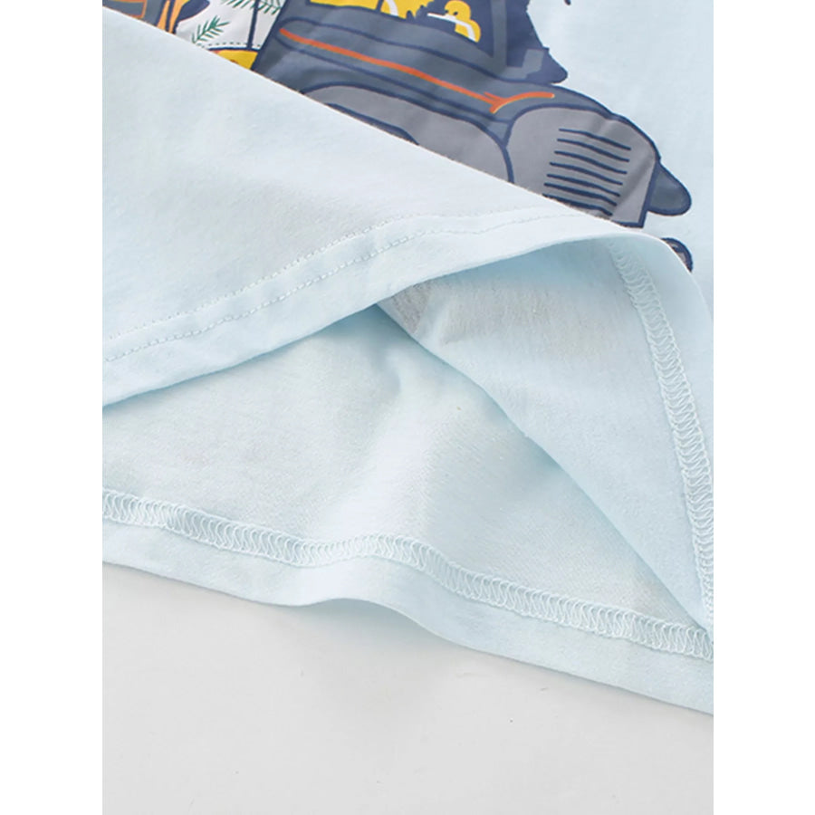 Children’s Animal Graphic Tee and Shorts Set Apparel and Accessories