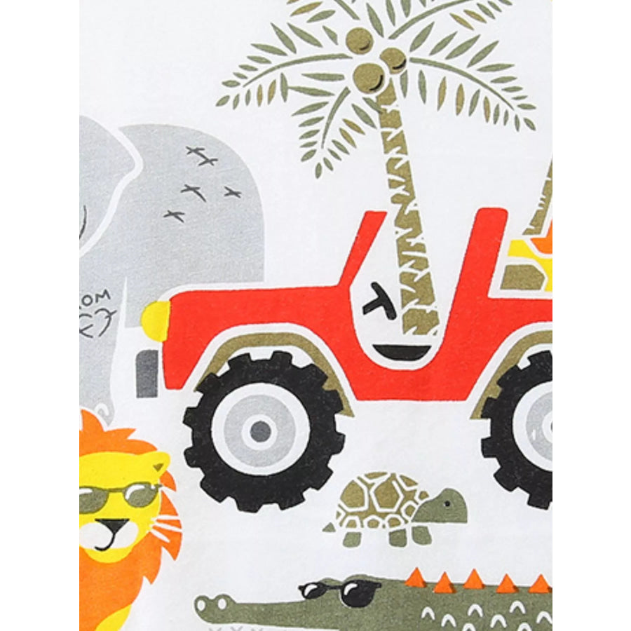 Children’s Animal Graphic Tee and Shorts Set Apparel and Accessories
