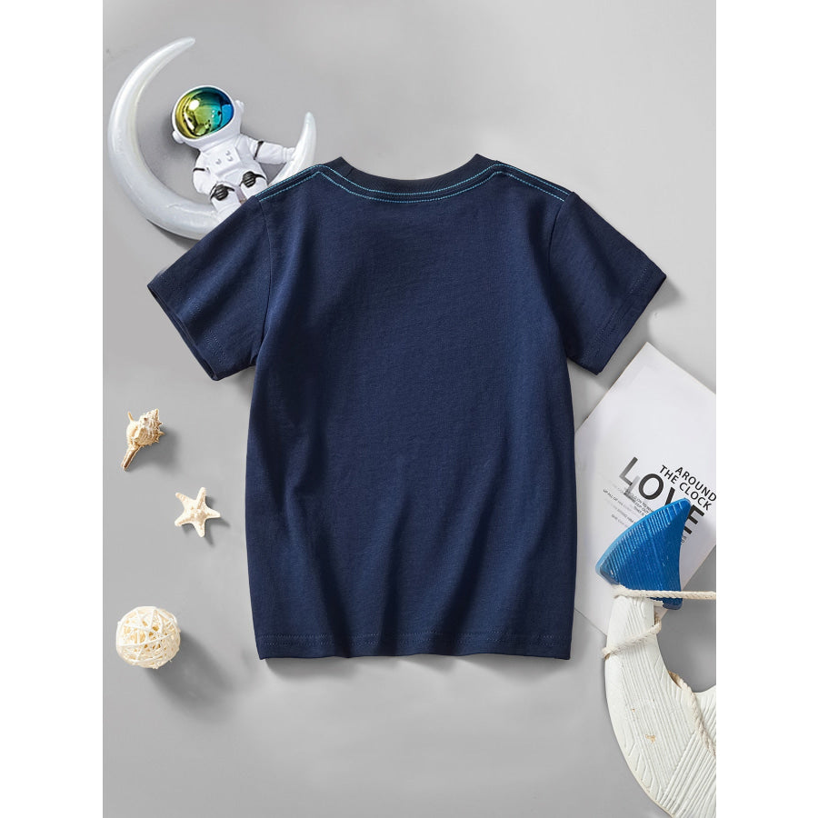 Children’s Animal Print Crew Neck Short Sleeve T-Shirt Apparel and Accessories