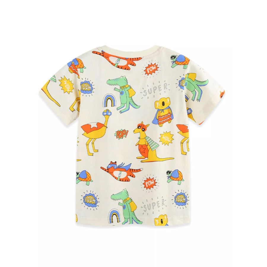 Children’s Animal Print Crew Neck T-Shirt Apparel and Accessories