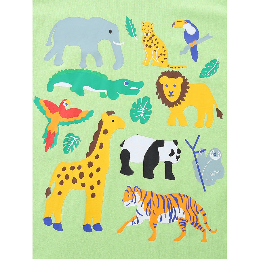Children’s Animal Print Round Neck T-Shirt Apparel and Accessories