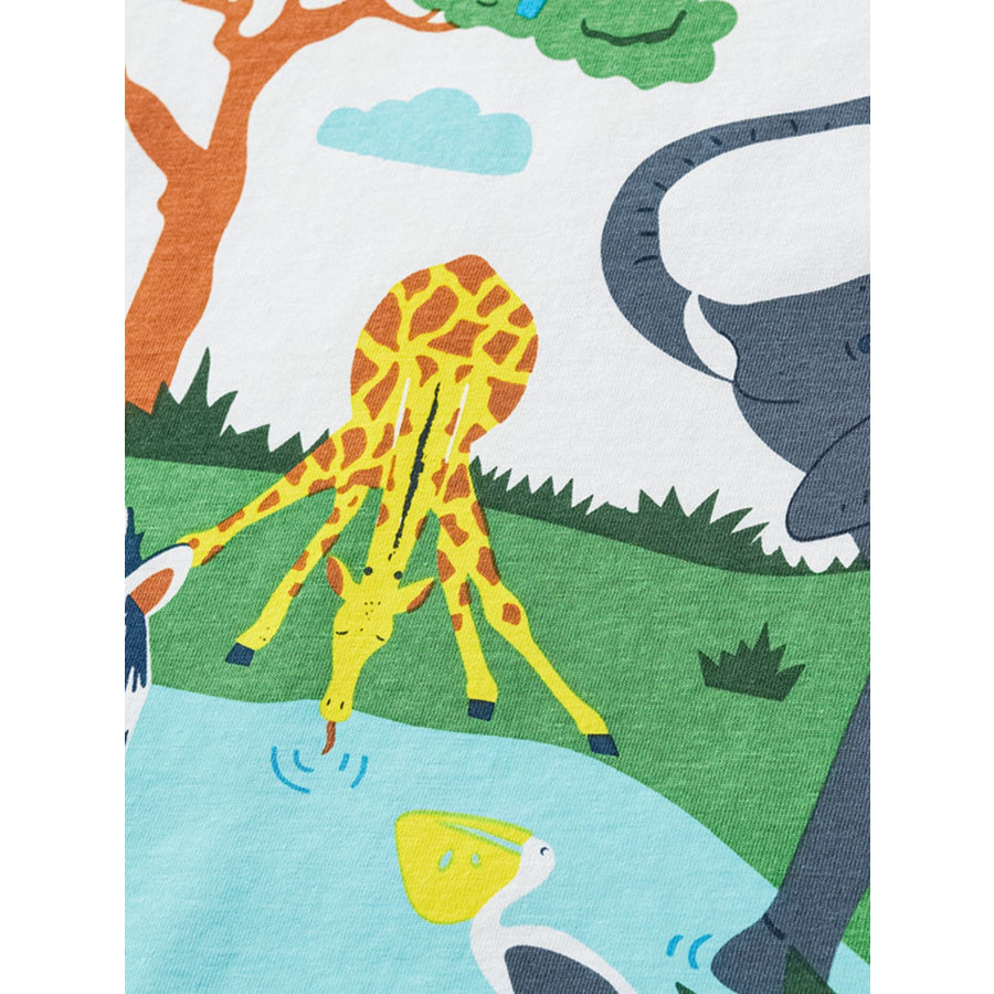 Children’s Animal Print Round Neck T-Shirt Apparel and Accessories
