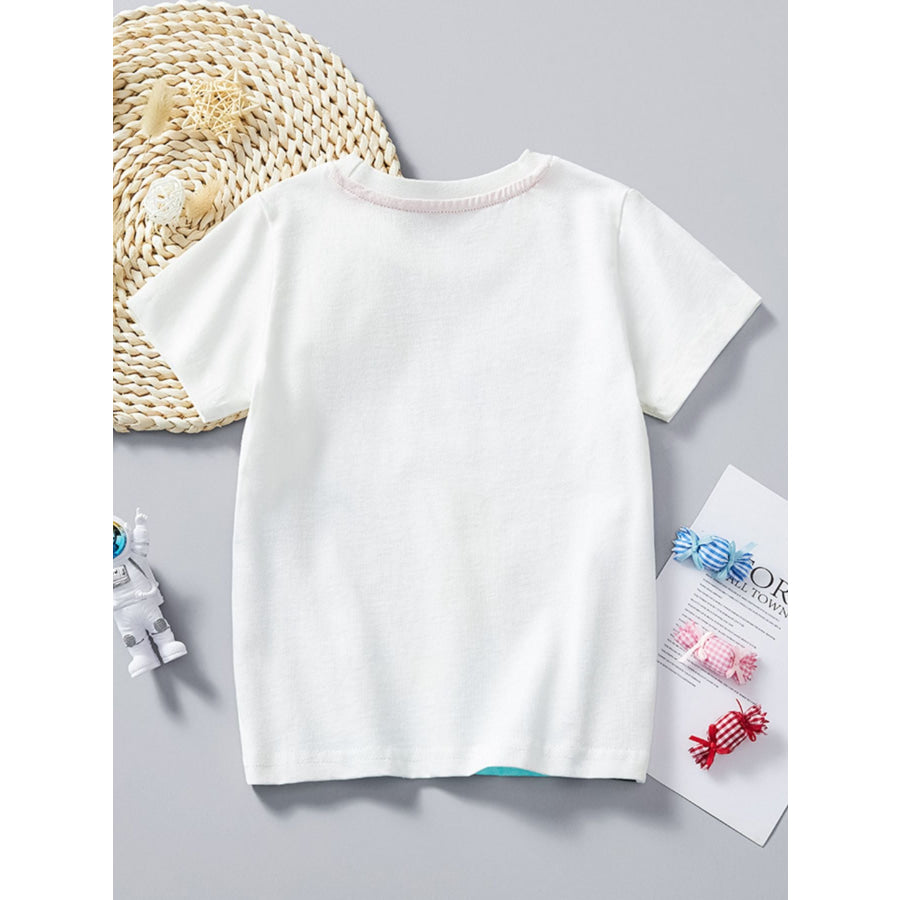 Children’s Animal Print Round Neck T-Shirt Apparel and Accessories