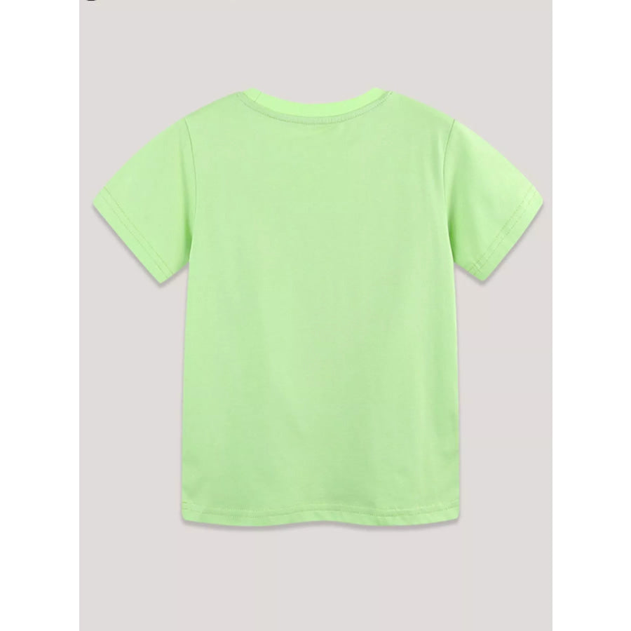Children’s Animal Print Round Neck T-Shirt Apparel and Accessories