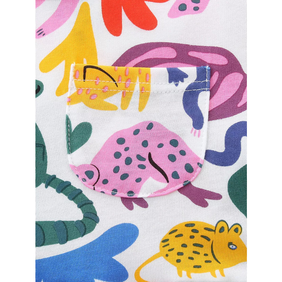 Children’s Animal Print Short Sleeve Dress Apparel and Accessories