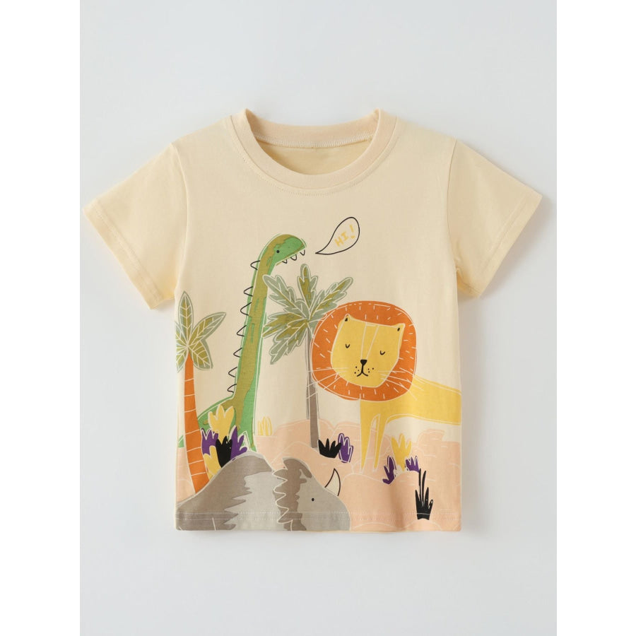 Children’s Animal Print Short Sleeve T-Shirt Apparel and Accessories