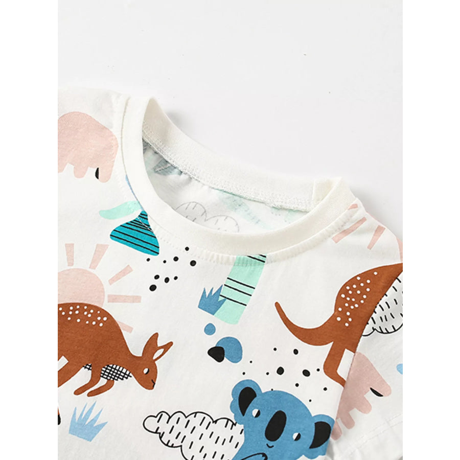 Children’s Animal Print Short Sleeve T-Shirt Apparel and Accessories