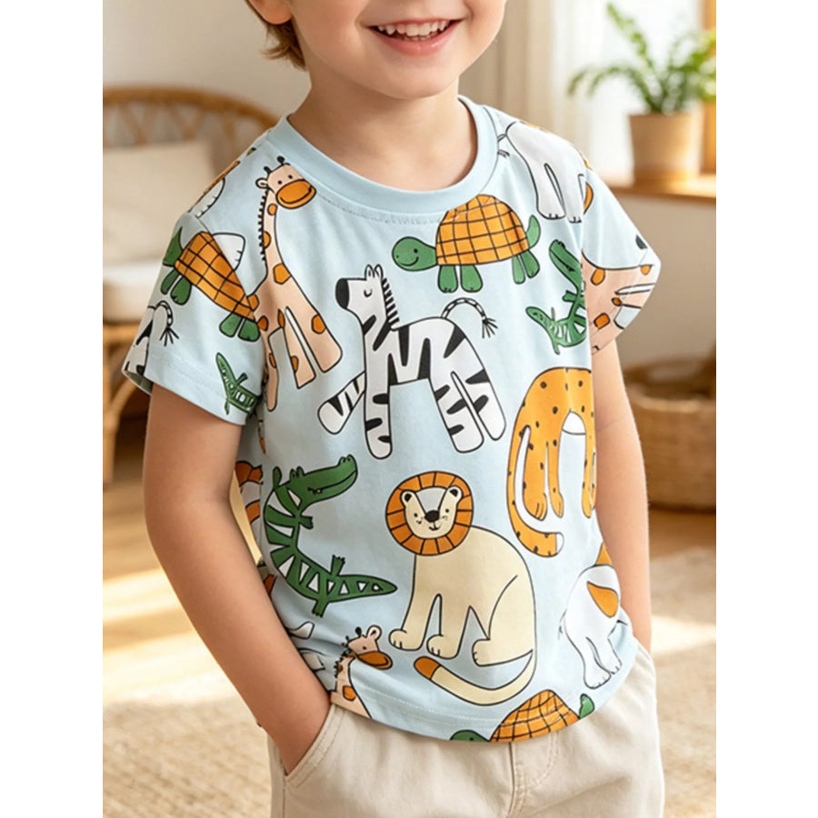 Children’s Animal Print Short Sleeve Tee 114023 / 3T Apparel and Accessories