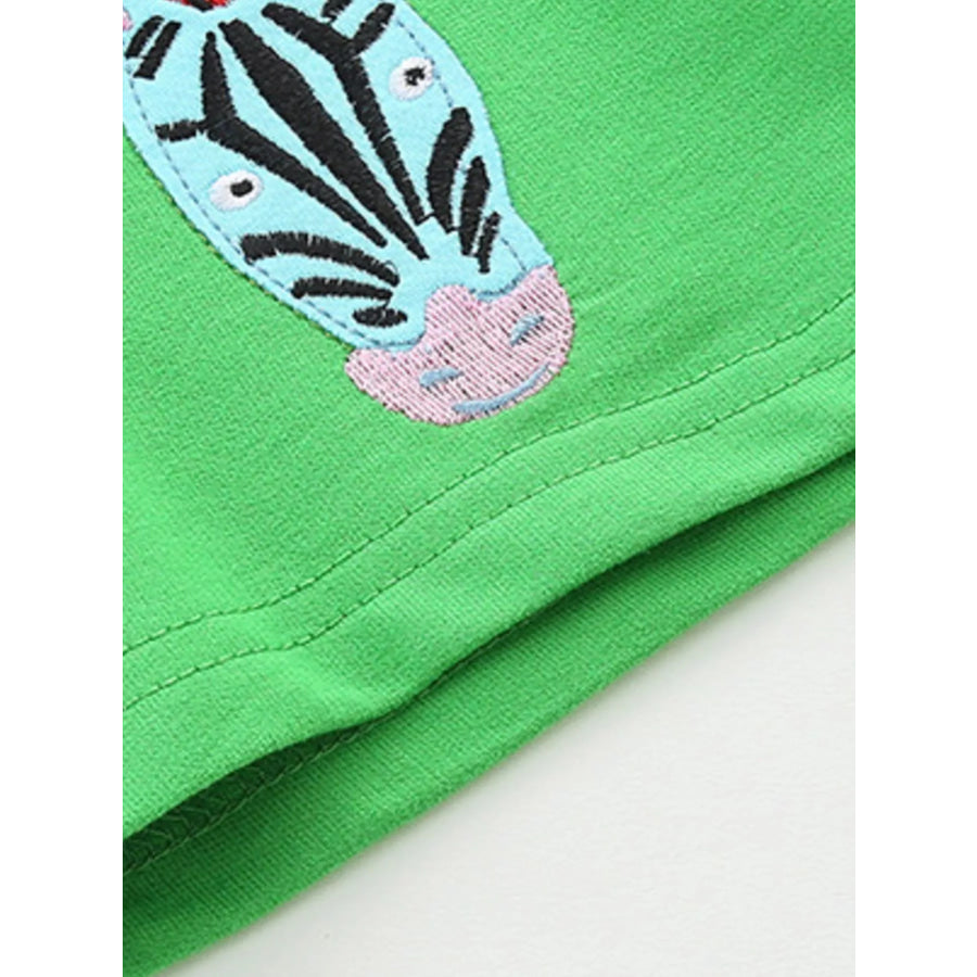Children’s Animal Print Short Sleeve Tee and Shorts Set Apparel and Accessories
