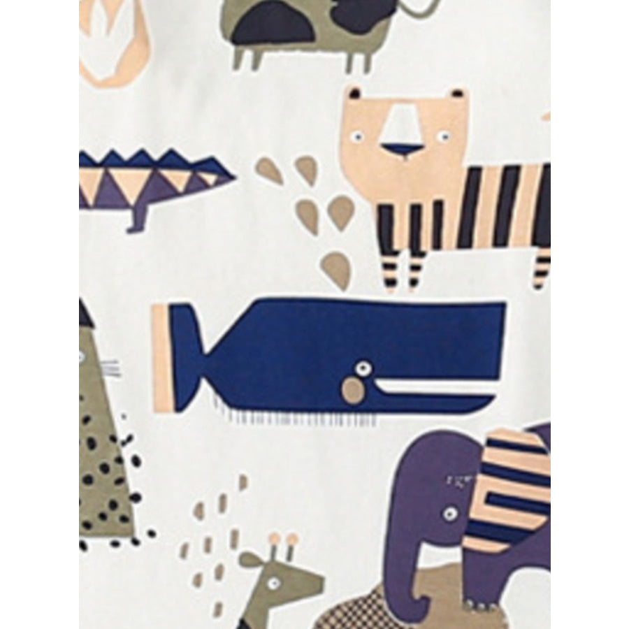 Children’s Animal Print Short Sleeve Tee and Shorts Set Apparel and Accessories