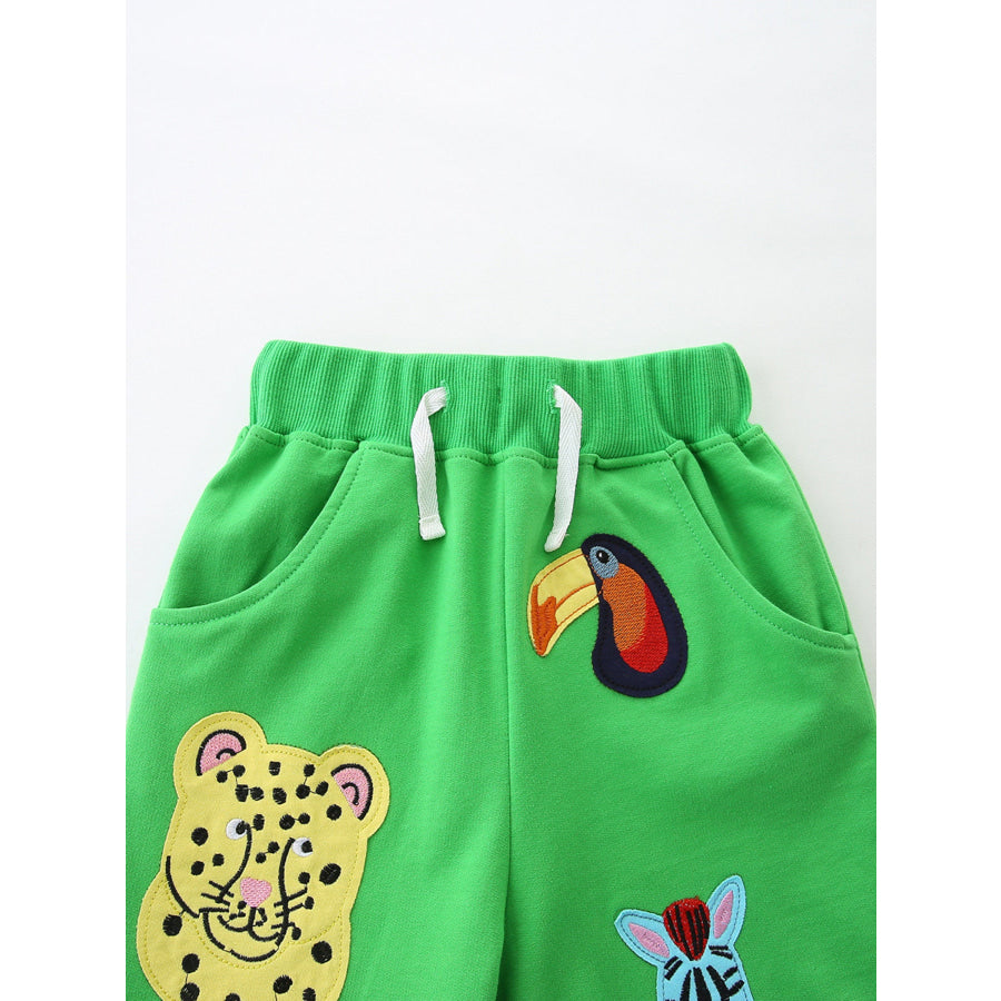 Children’s Animal Print Short Sleeve Tee and Shorts Set Apparel and Accessories