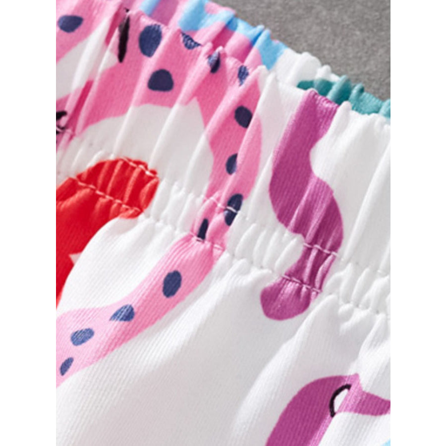 Children’s Animal Print Short Sleeve Tee and Shorts Set Apparel and Accessories