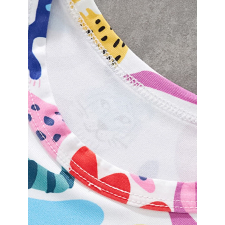 Children’s Animal Print Short Sleeve Tee and Shorts Set Apparel and Accessories
