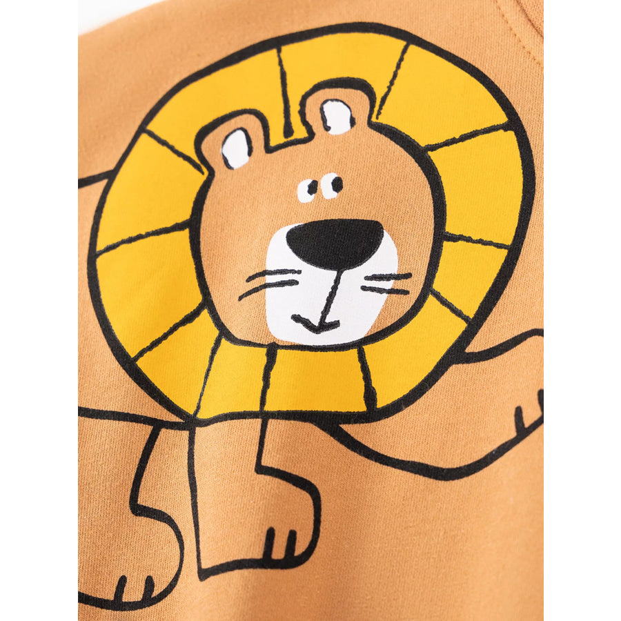 Children’s Animal Round Neck Sweatshirt and Pants Set Apparel and Accessories