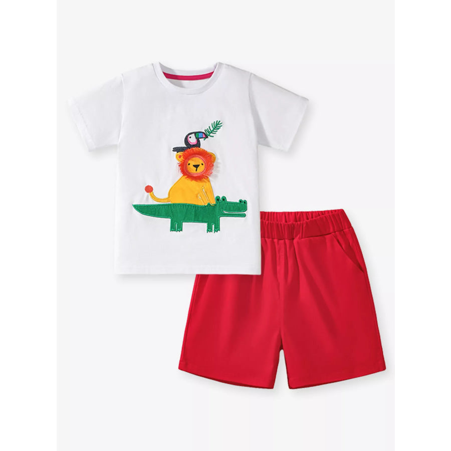 Children’s Animal Round Neck T-Shirt Apparel and Accessories