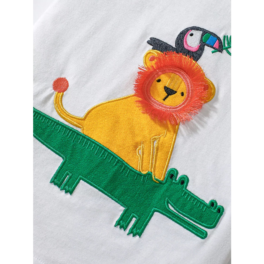 Children’s Animal Round Neck T-Shirt Apparel and Accessories
