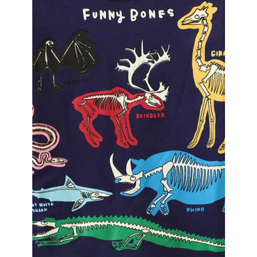 Children’s Animal Skeleton Print T-Shirt Apparel and Accessories