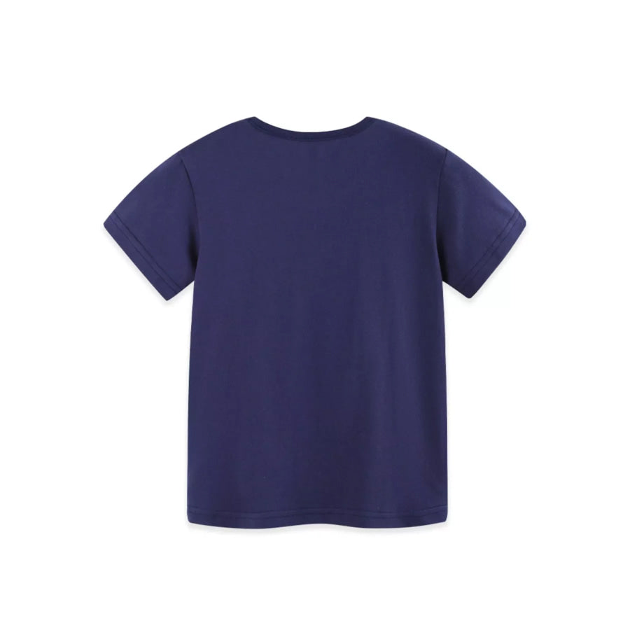 Children’s Apple Embroidered Short Sleeve T-Shirt Apparel and Accessories