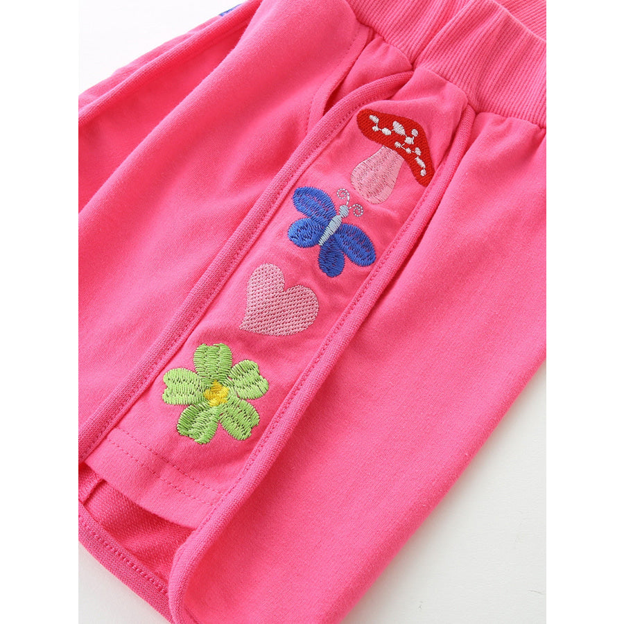 Children’s Apple Embroidered T-Shirt & Shorts Set Apparel and Accessories