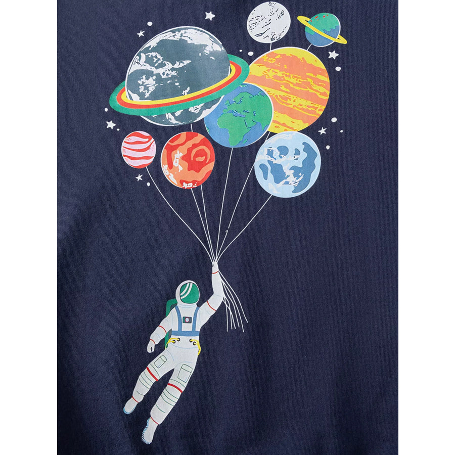 Children’s Astronaut Planet Graphic Crew Neck Sweatshirt Apparel and Accessories