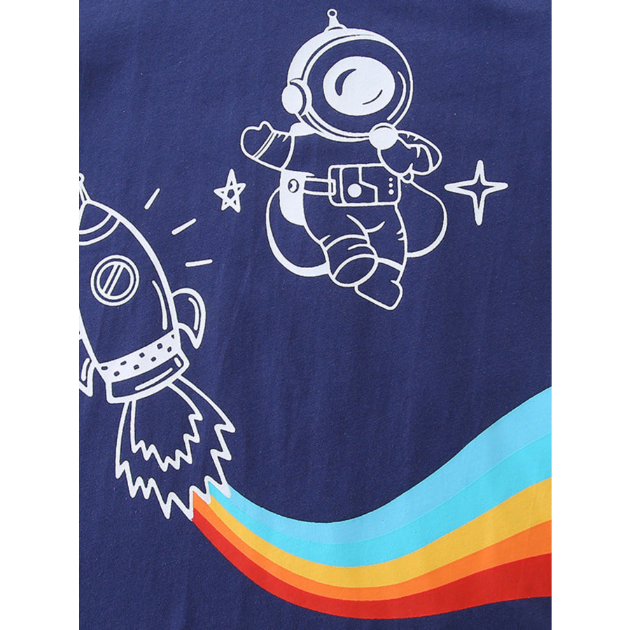 Children’s Astronaut Short Sleeve Tee and Shorts Set Apparel and Accessories