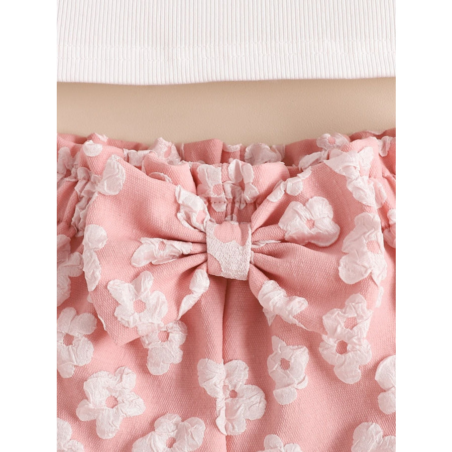 Children’s Asymmetrical Neck Top and Shorts Set Apparel Accessories