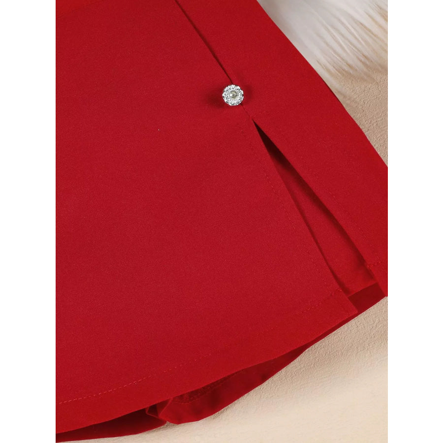 Children’s Asymmetrical Neck Vest & Skirt Set Apparel and Accessories