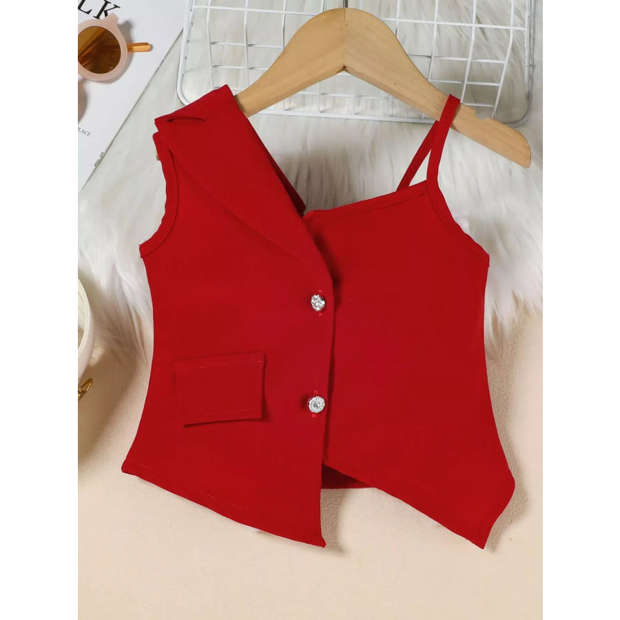 Children’s Asymmetrical Neck Vest & Skirt Set Apparel and Accessories