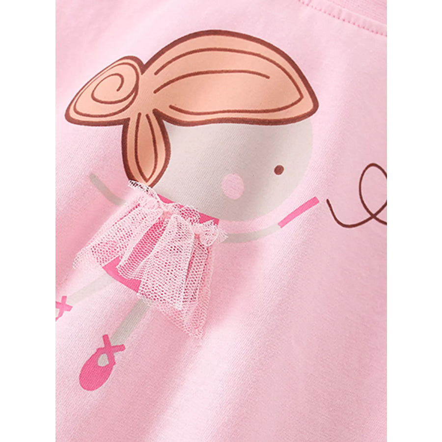 Children’s Ballerina Graphic Short Sleeve T-Shirt Apparel and Accessories