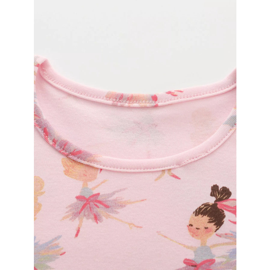 Children’s Ballerina Print Short Sleeve Dress Apparel and Accessories