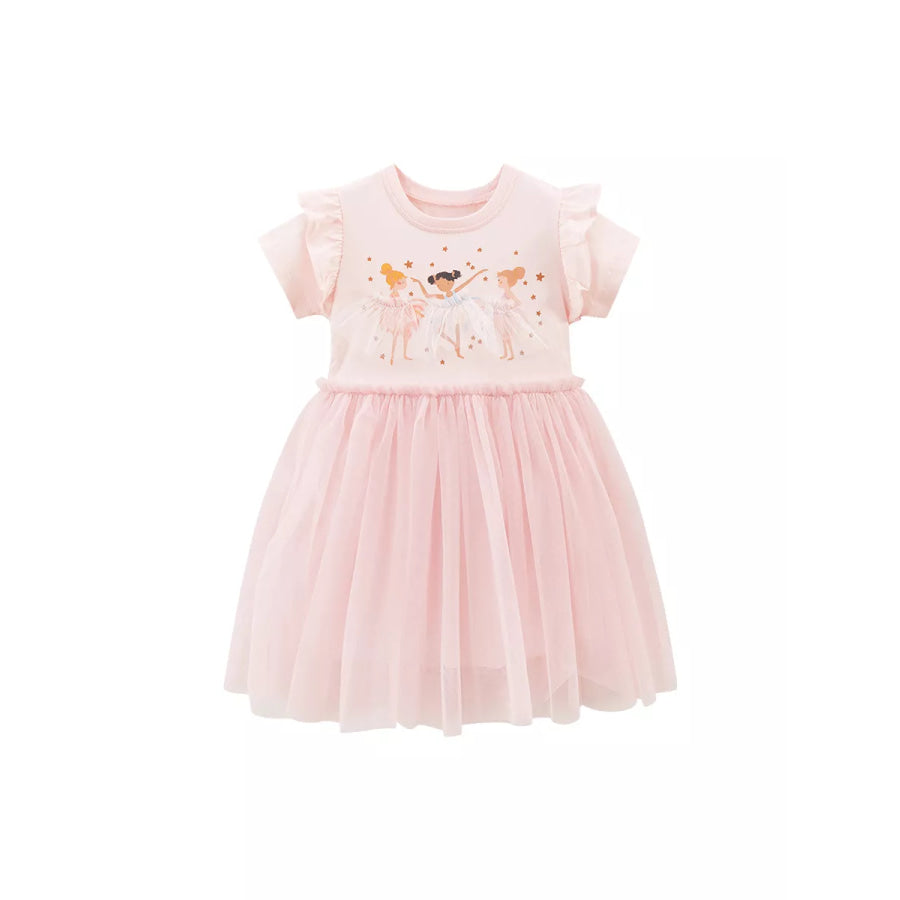 Children’s Ballerina Round Neck Tulle Dress Apparel and Accessories