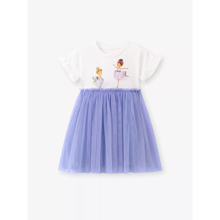 Children’s Ballerina Round Neck Tulle Dress Apparel and Accessories