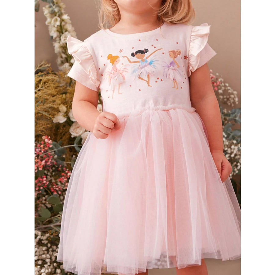 Children’s Ballerina Round Neck Tulle Dress Apparel and Accessories