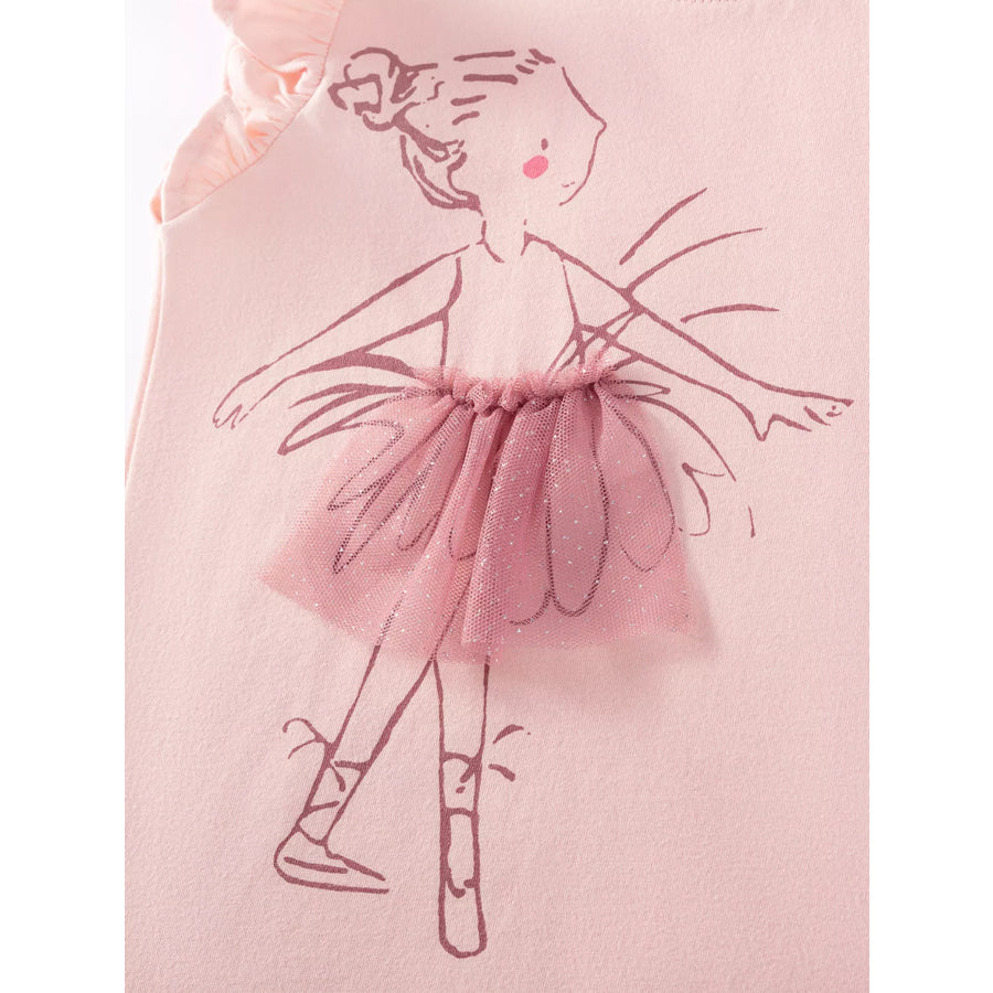 Children’s Ballerina Ruffle Sleeve T-Shirt Apparel and Accessories