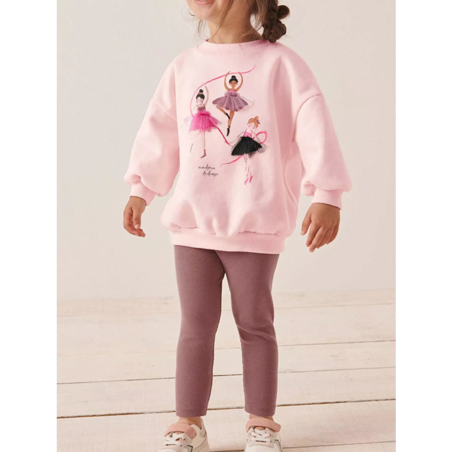 Children’s Ballerina Sweatshirt & Leggings Set Dusty Pink / 2Y Apparel and Accessories