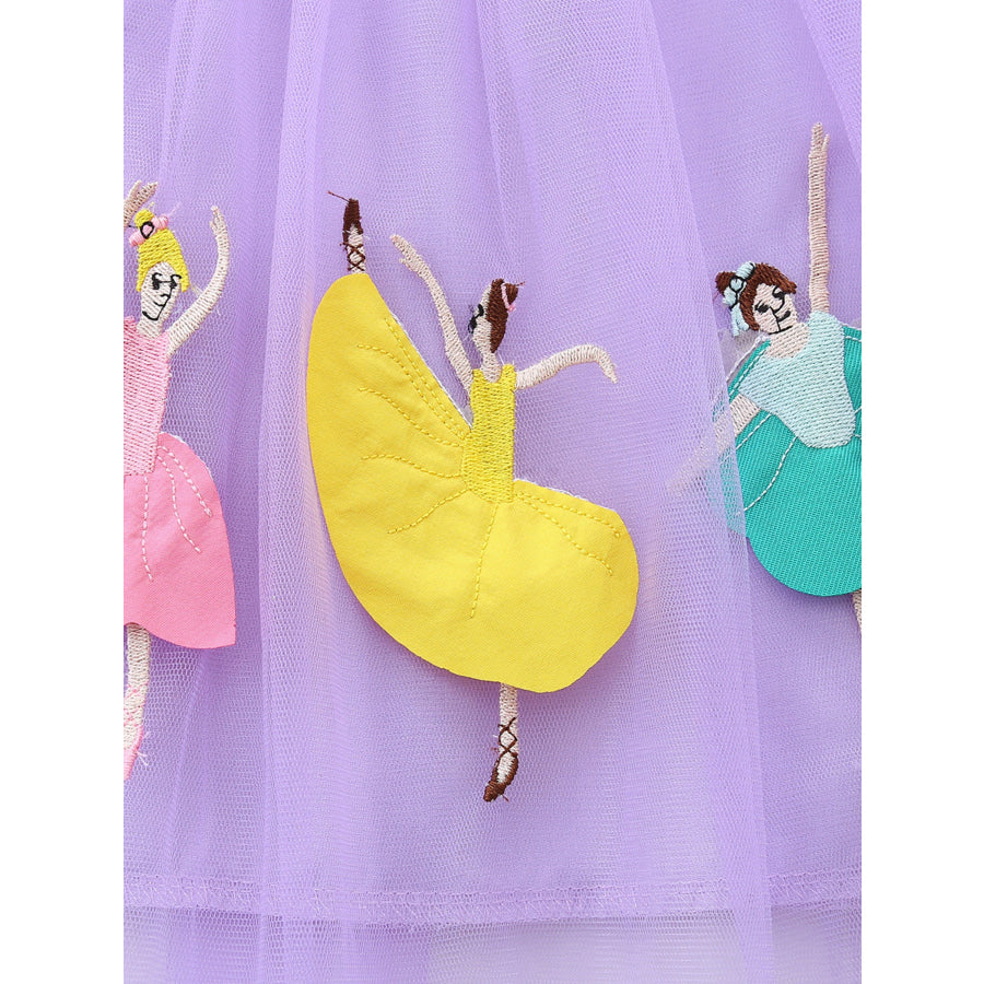 Children’s Ballet Dancer Embroidered Tulle Dress Apparel and Accessories