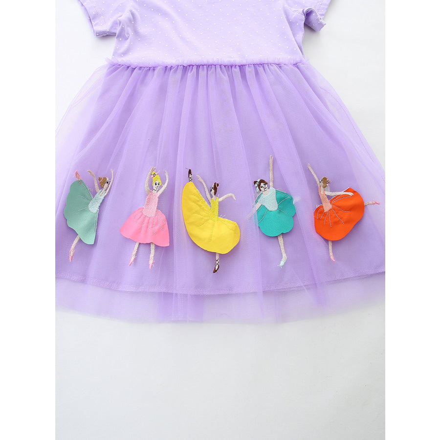 Children’s Ballet Dancer Embroidered Tulle Dress Apparel and Accessories