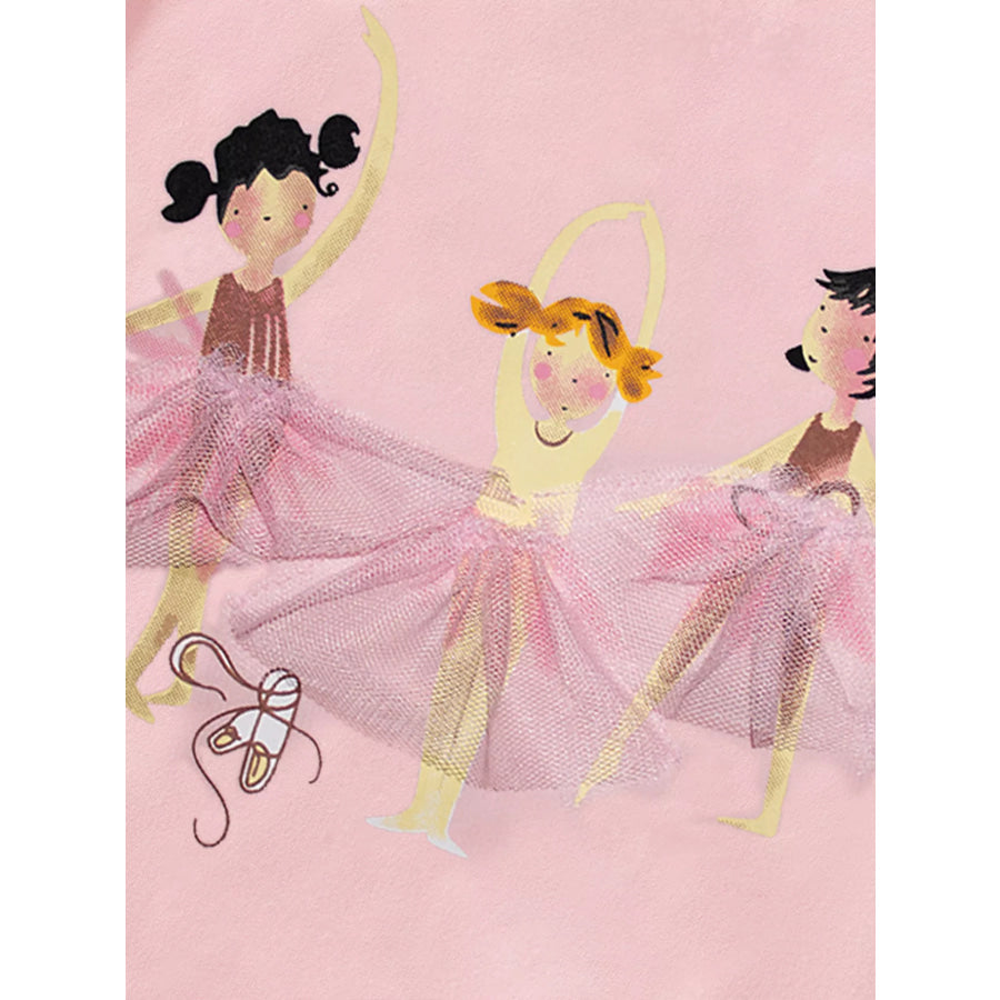 Children’s Ballet Dancer Round Neck T-Shirt Apparel and Accessories