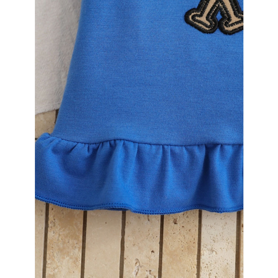 Children’s Baseball Love Graphic Ruffle Trim Tee and Shorts Set Apparel and Accessories