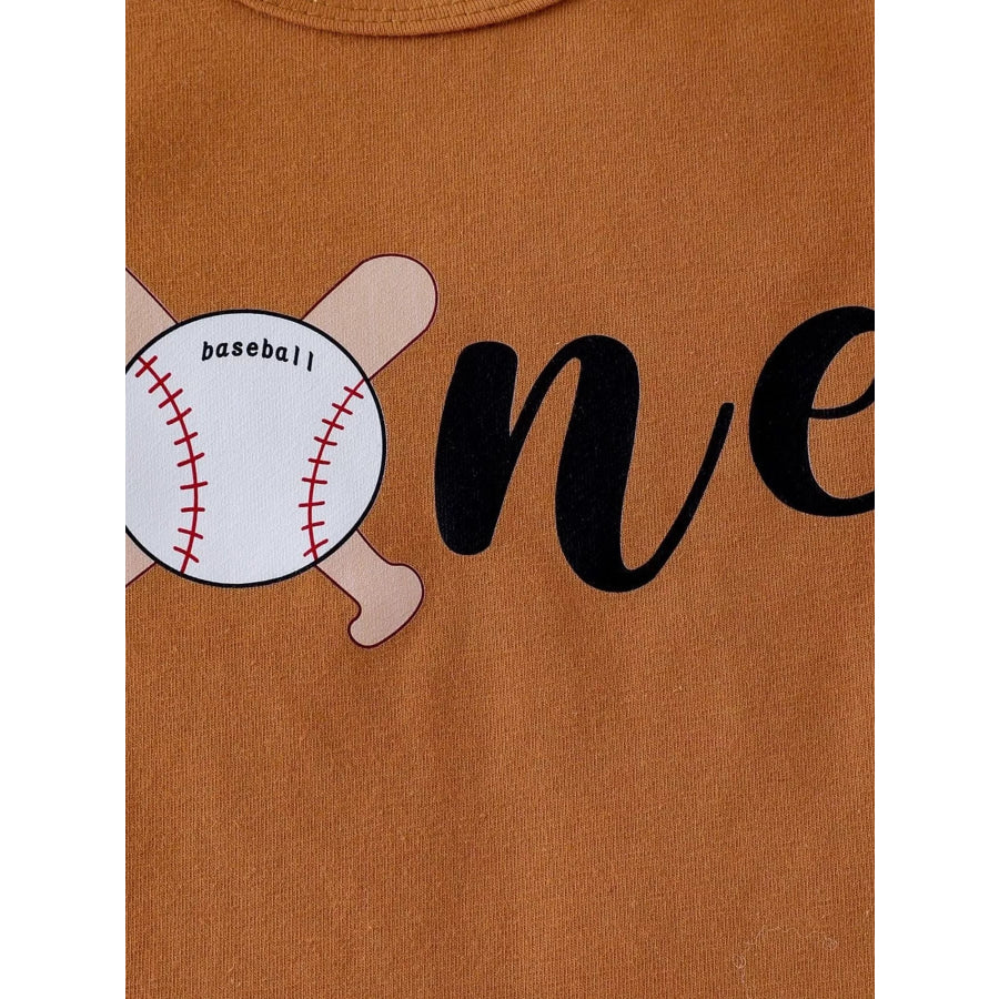 Children’s Baseball Themed Bodysuit and Suspender Set Apparel and Accessories