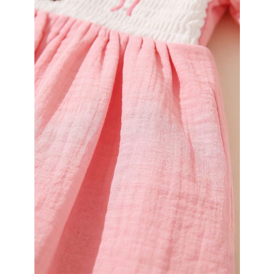 Children’s Bear Embroidered Smocked Dress Apparel and Accessories