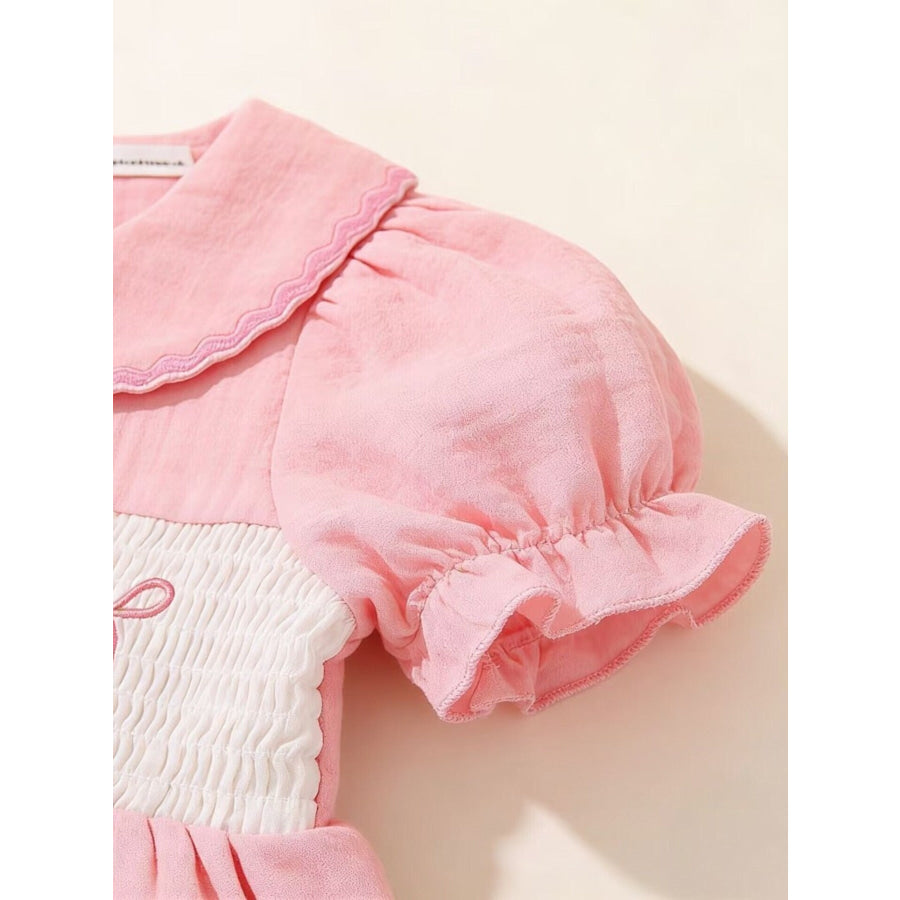 Children’s Bear Embroidered Smocked Dress Apparel and Accessories