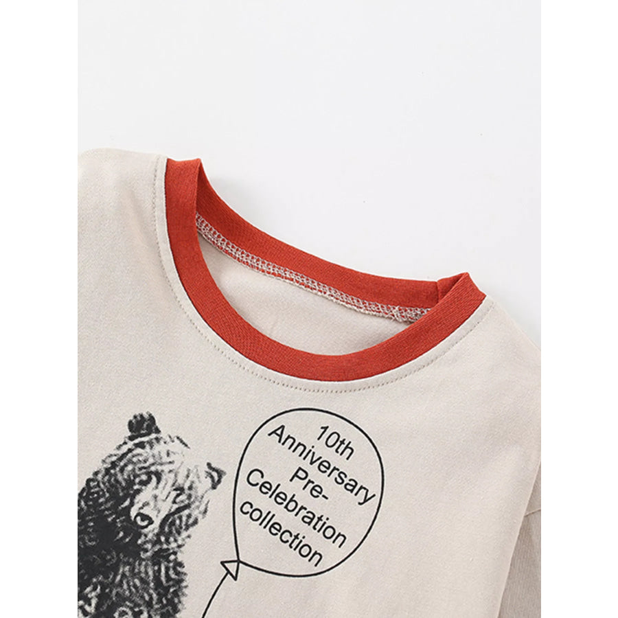 Children’s Bear Graphic Long-Sleeve T-Shirt Apparel and Accessories