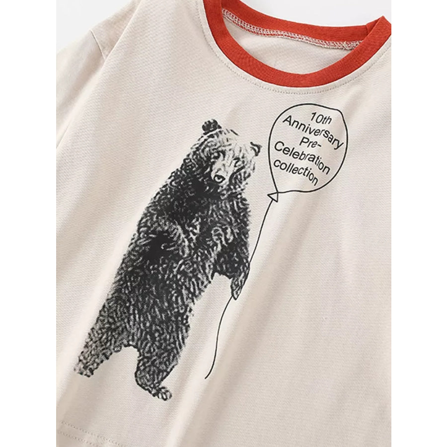 Children’s Bear Graphic Long-Sleeve T-Shirt Apparel and Accessories