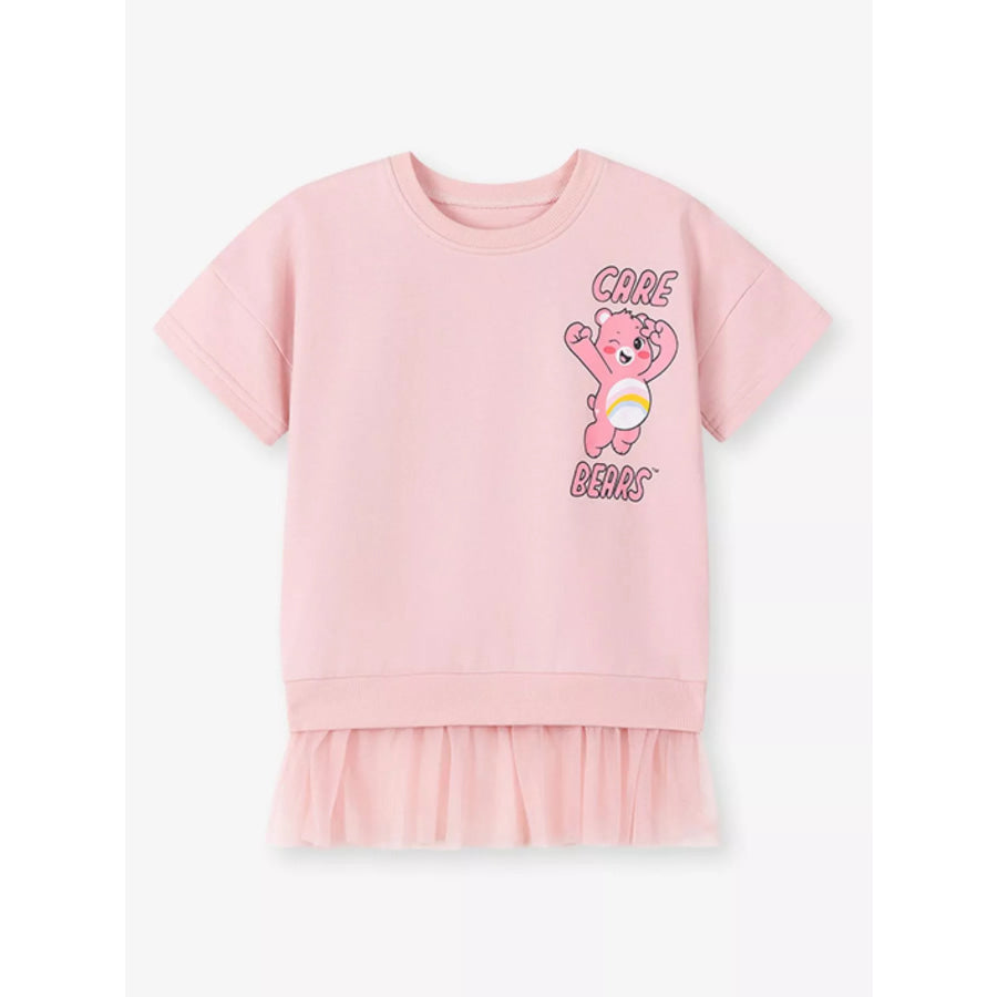 Children’s Bear Graphic Short Sleeve Sweatshirt Dress Apparel and Accessories