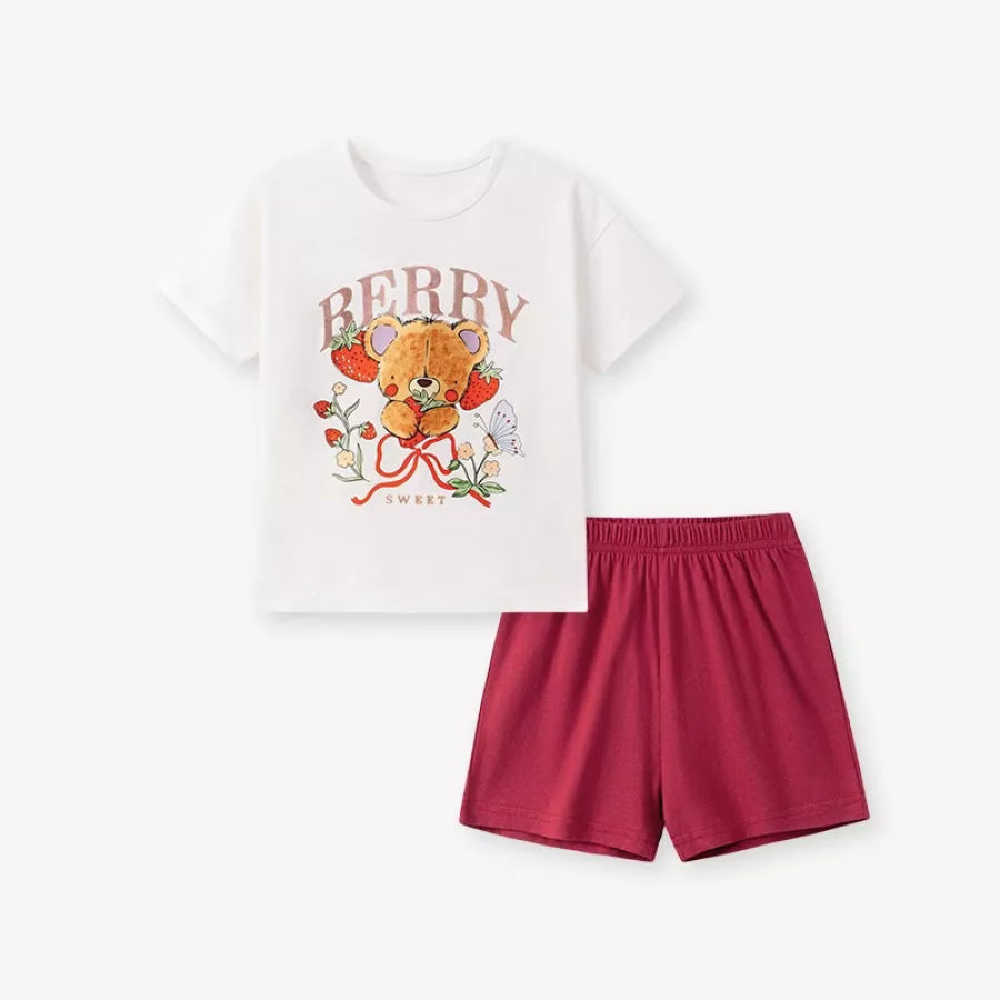 Children’s Bear Graphic T-Shirt & Shorts Set Apparel and Accessories