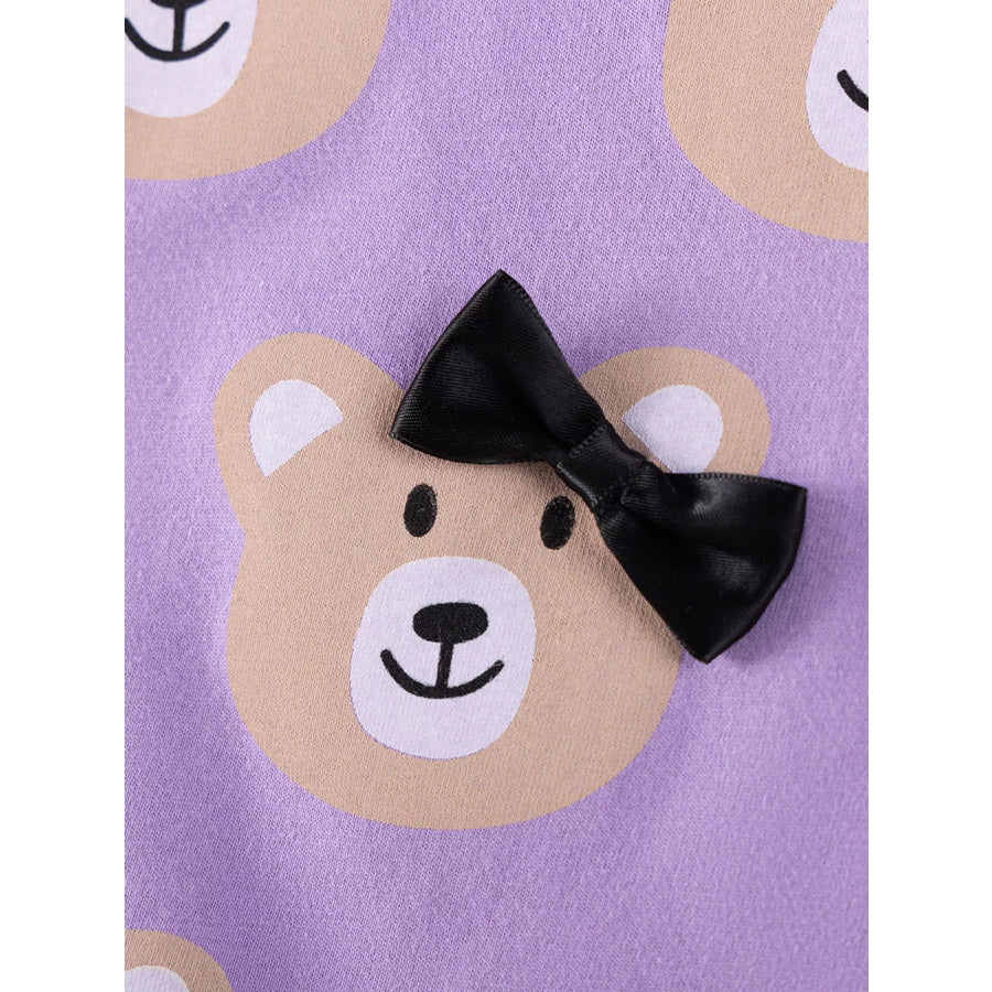 Children’s Bear Print Top & Capri Leggings Set Apparel and Accessories