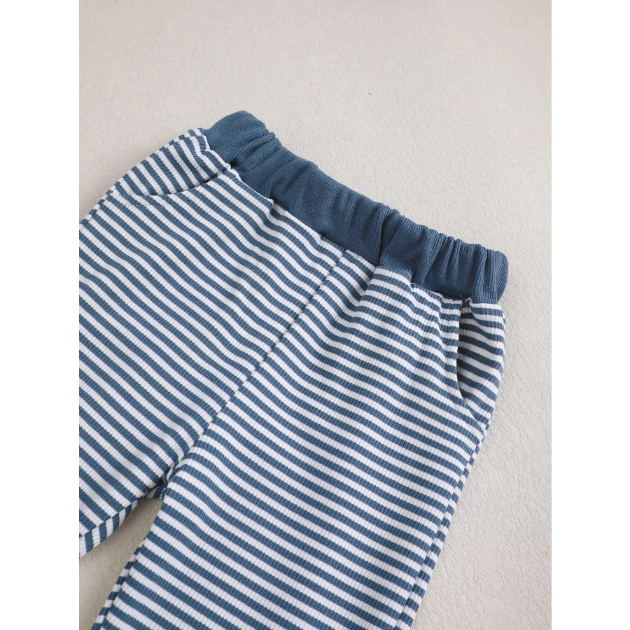 Children’s Bear Striped Top and Pants Set Apparel and Accessories